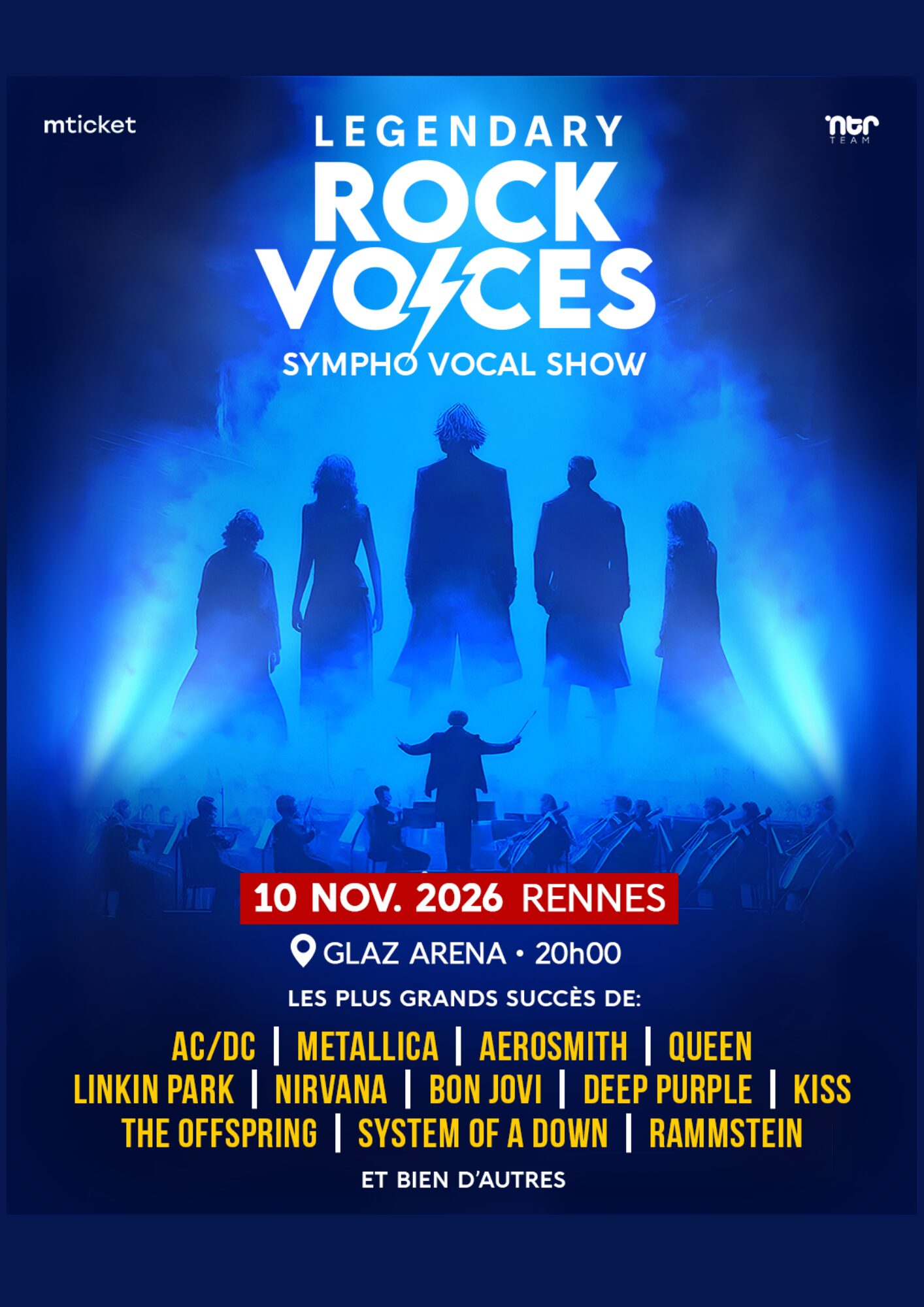 Legendary Rock Voices en concert à la Glaz Arena le Mar 10 nov