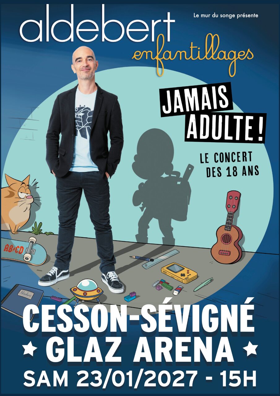 Affiche Aldebert en concert à la Glaz Arena